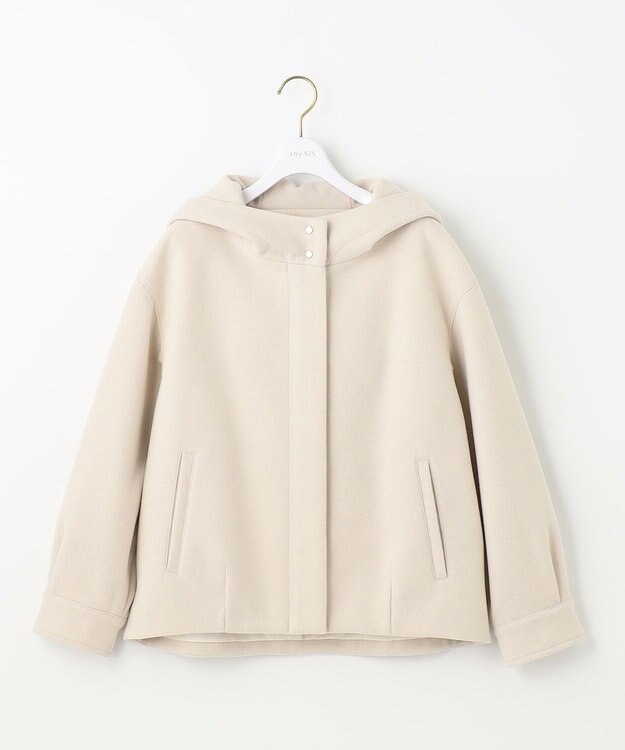 ANY SIS ウールライクショート アウター アイボリー