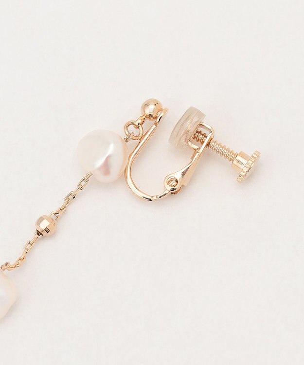 TOCCA PEARL STATION EARRINGS 淡水バロックパール イヤリング ゴールド系