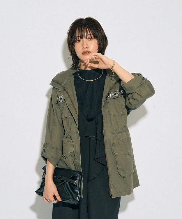 YECCA VECCA 【archive】ビジューミリタリージャケット Khaki