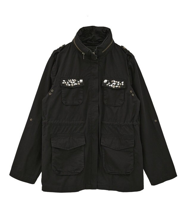 YECCA VECCA 【archive】ビジューミリタリージャケット Black
