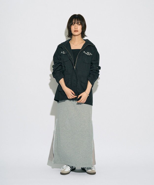 YECCA VECCA 【archive】ビジューミリタリージャケット Black