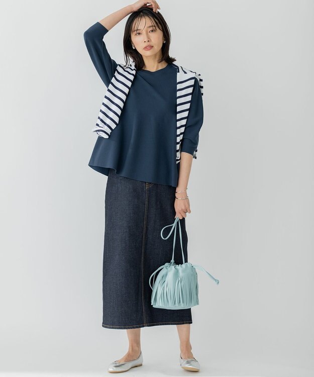 23区 【洗える】23区DENIM ストレッチデニム スカート ネイビー系