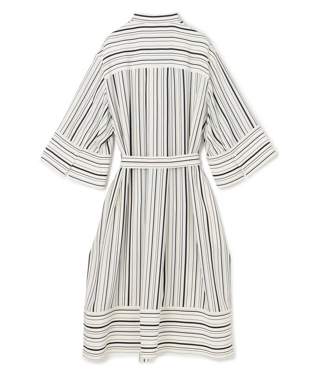 JOSEPH シルクアニメーション　シャツドレス Oyster White/ Black