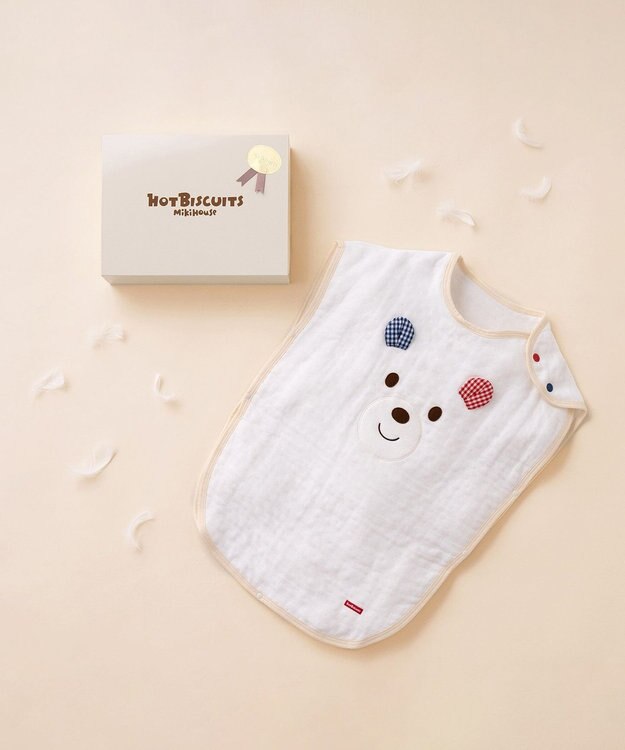 MIKI HOUSE HOT BISCUITS 顔ドン六重織ガーゼスリーパーギフトセット【BOX付き】