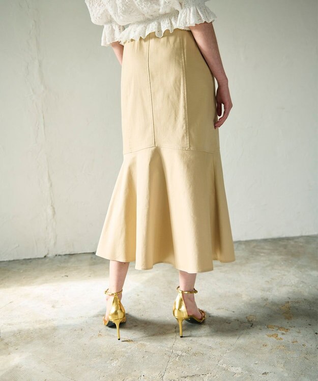 GRACE CONTINENTAL ミディマーメイドスカート ベージュ