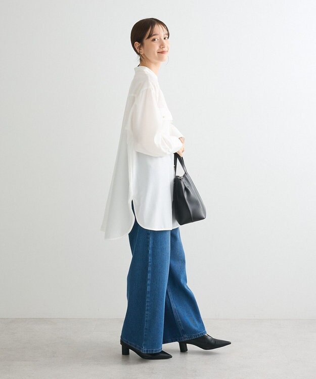 Green Parks ・ＥＬＥＮＣＡＲＥ　ＤＵＥ　イロイロ釦シャツチュニック Off White