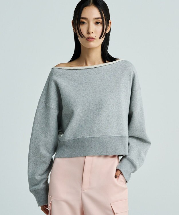 uncrave スウェット ショートトップス（uncrave WHITE） ミッドグレー