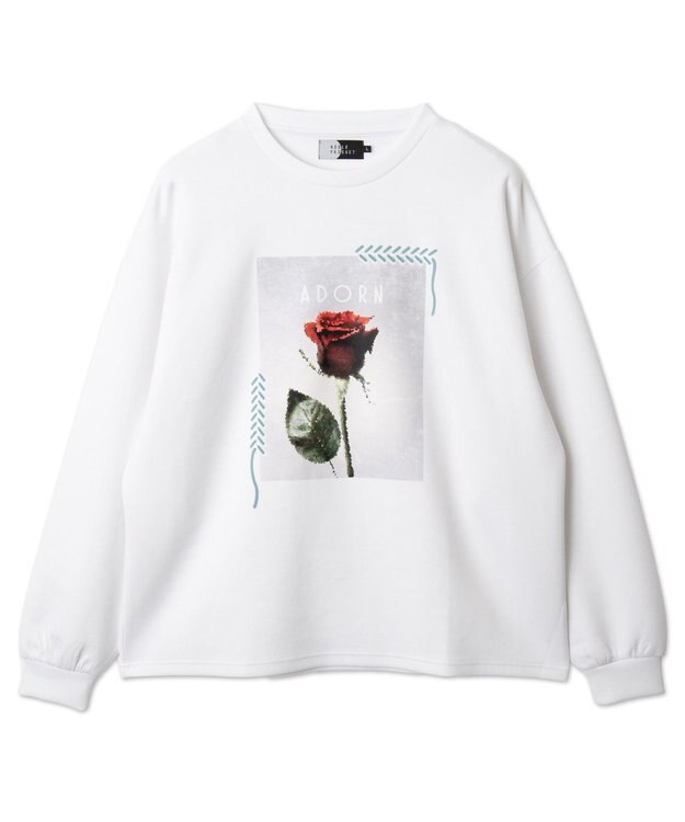 WEGO シートプリントプルオーバー ホワイト