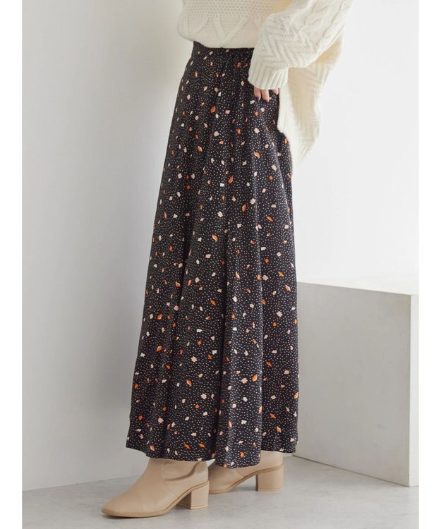 AMERICAN HOLIC マーメードロングスカート Flower Black