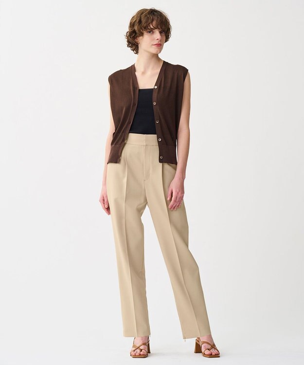 uncrave 【UVカット・接触冷感・洗濯機洗い可】ウォッシャブルドライサップ テーパードパンツ ベージュ