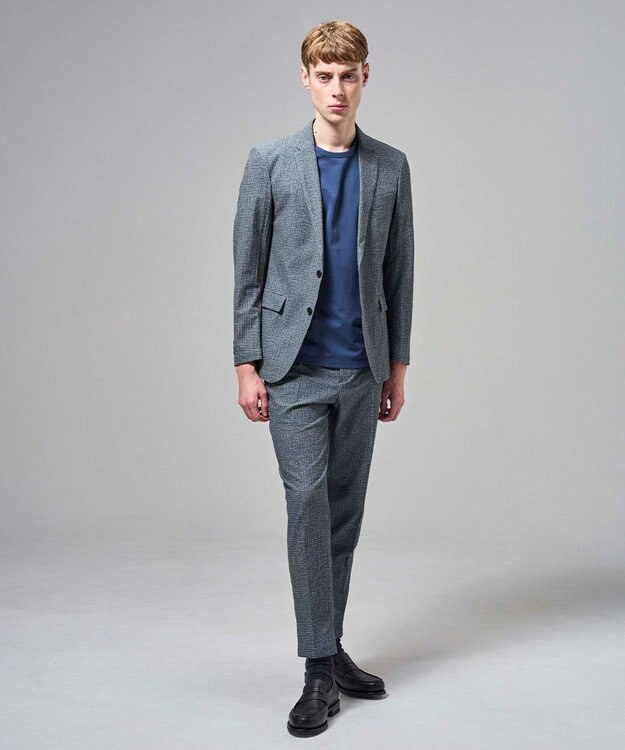 JOSEPH HOMME クリアコットンカノコ クルーネックTシャツ ネイビー系