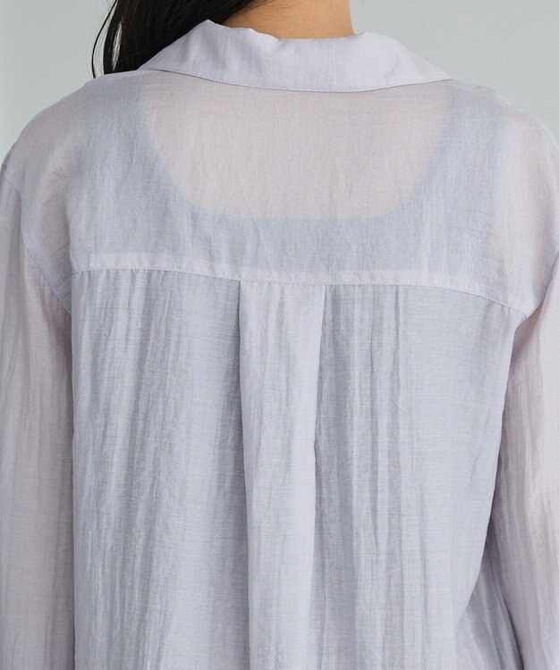 CRAFT STANDARD BOUTIQUE シアーオープンカラーシャツ Light Purple