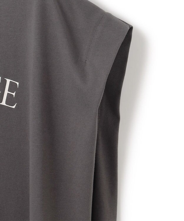 23区 S 【接触冷感/洗える】BON-PRESAGE ロゴ フレンチスリーブ Tシャツ グレー系