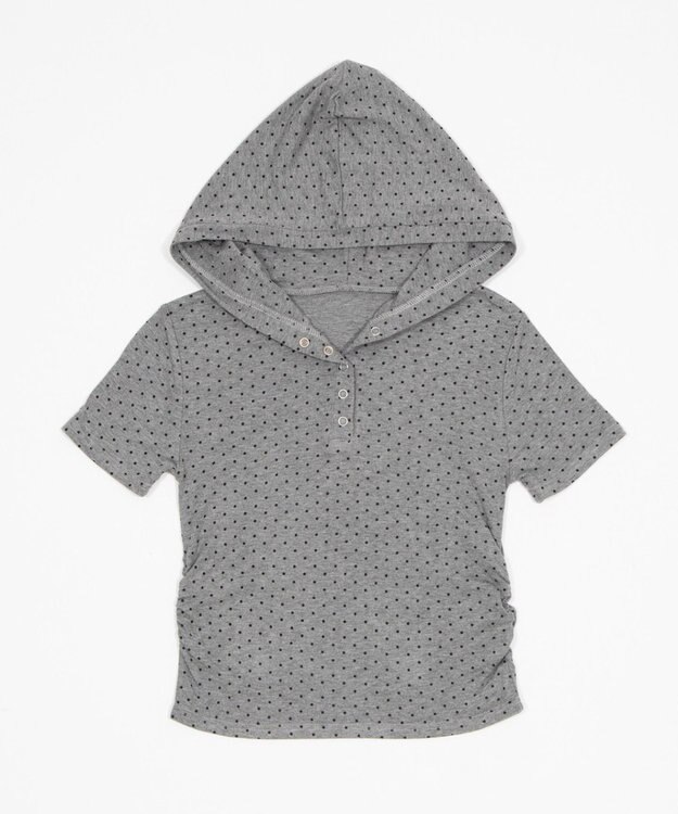 WEGO ヘンリーネックフードT 柄2