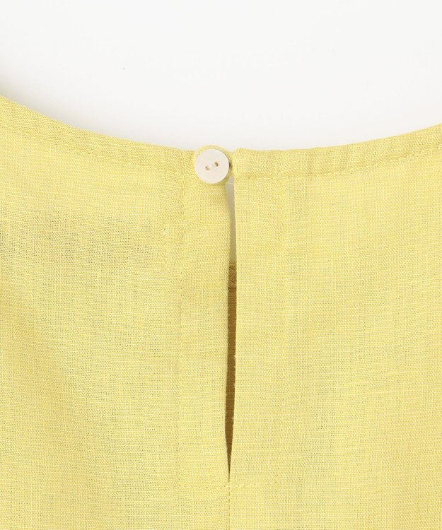 ANY L 【洗濯機可能】ライトリネンクロス　フレアスリーブ イエロー