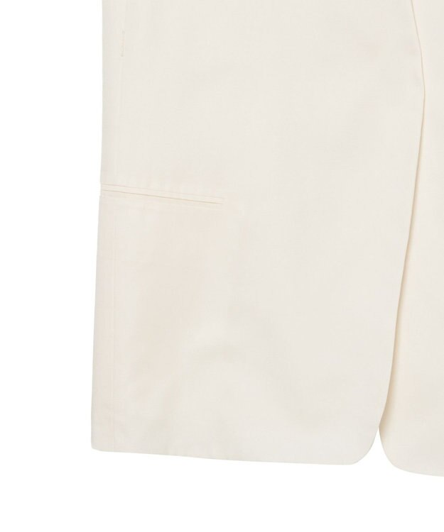 JOSEPH ソフトコットンシルク　ノーカラージャケット Ivory