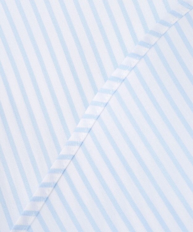 GOTAIRIKU 【形態安定】PREMIUMPLEATS_セミワイドカラー 通年ドレスシャツ（ストライプ） サックスブルー系1