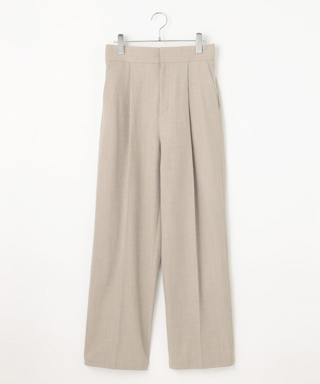 #Newans 【ANSWER for ファッショニスタ 】ウエスト調整可ワイドパンツ ベージュ系