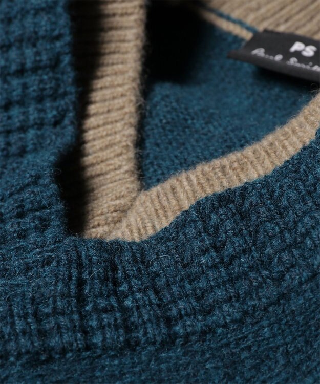 Paul Smith レイヤードディテール ニットワンピース ブルーグリーン