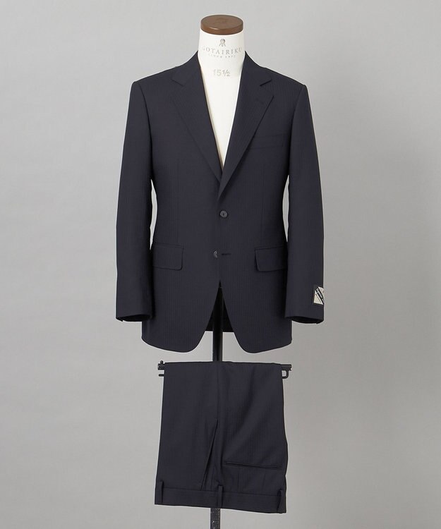 GOTAIRIKU 【御幸毛織】Superio160 ウールカシミヤ スーツ（ブラックストライプ） ブラック系8