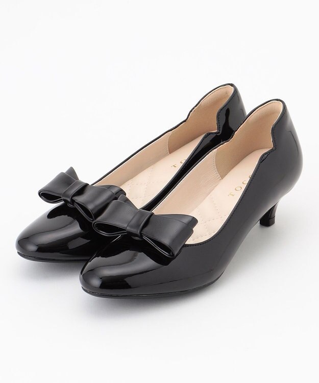 TOCCA 【リボン取り外し可】DOUBLE RIBBON 2WAYPUMPS パンプス ブラック系