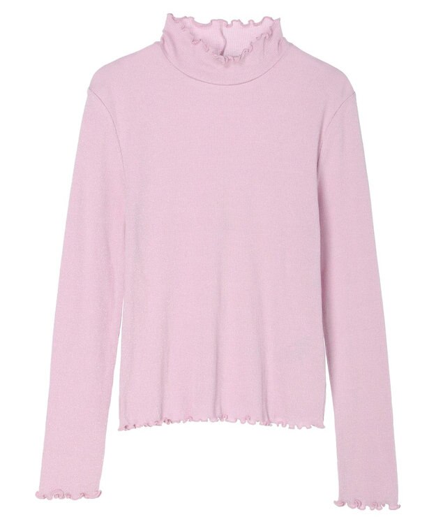 earth music&ecology ラメハイネックプルオーバー Pink