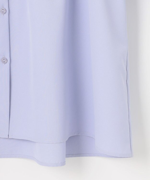 ANY SIS 【洗える】ギャザースリーブ ブラウス ライトブルー