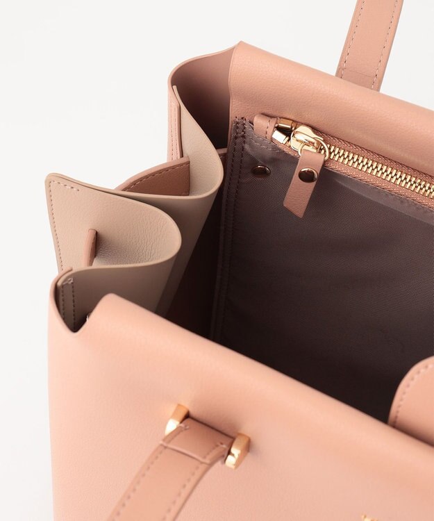 LA BAGAGERIE コンビカラーA4トートバッグ ピンク