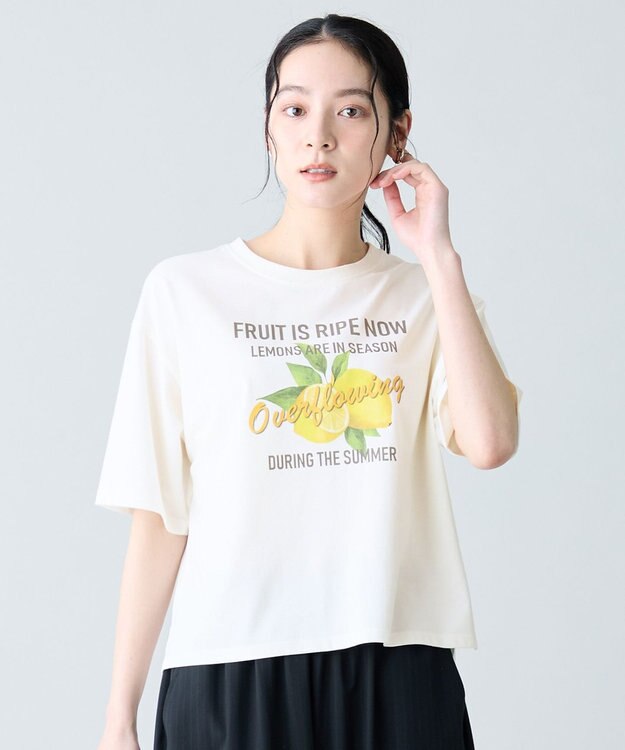 ANY L ANYファンクションロゴTシャツ オフレモン