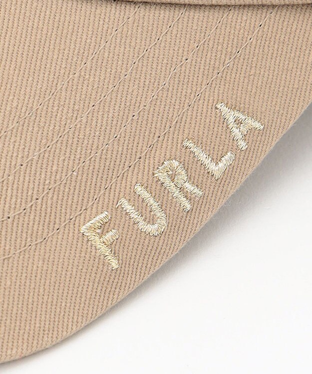 MOONBAT FURLA(フルラ) ロゴ刺繍キャップ UV対策/手洗い可能/抗菌防臭加工 ベージュ