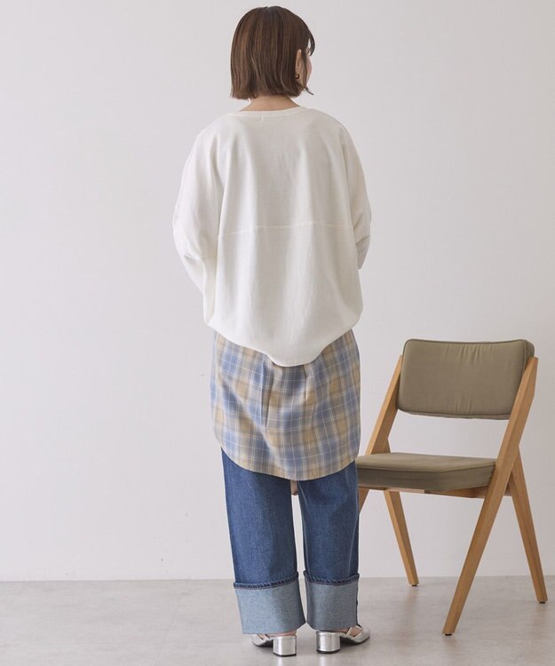 AMERICAN HOLIC 【先行予約】【UVカット】コクーンポンチプルオーバー Off White