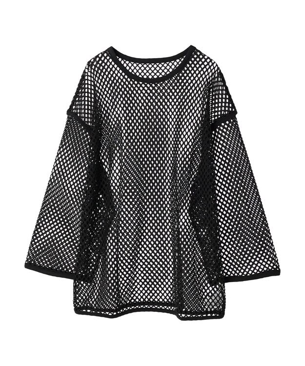 earth music&ecology メッシュチュニック Black