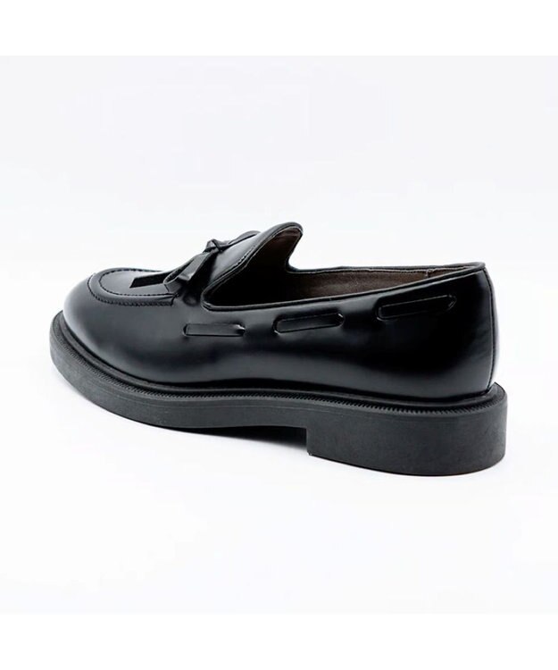 APOM 本革ウォータープルーフリボンローファー 30 ブラックG