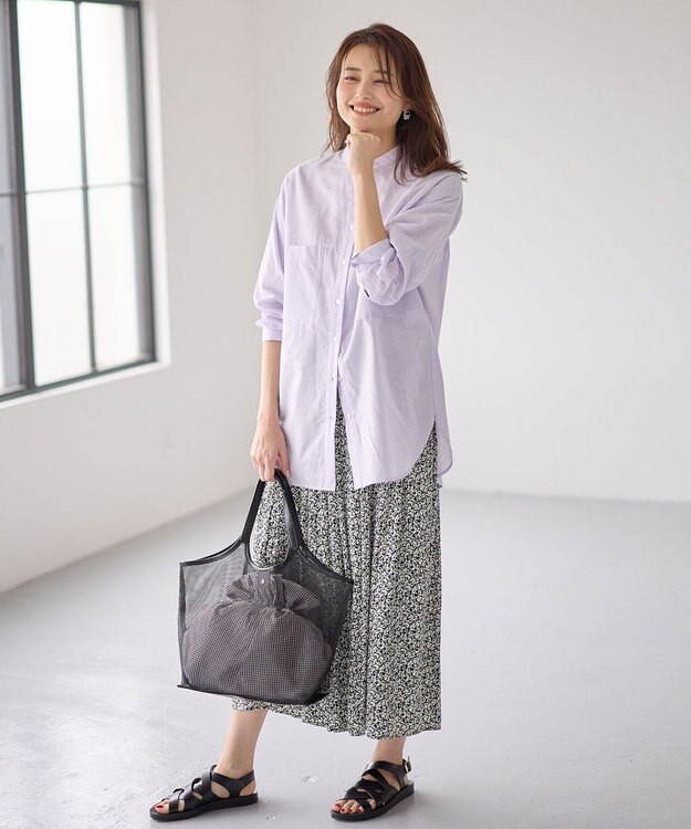 ANY コットンリネンシャツ パープル