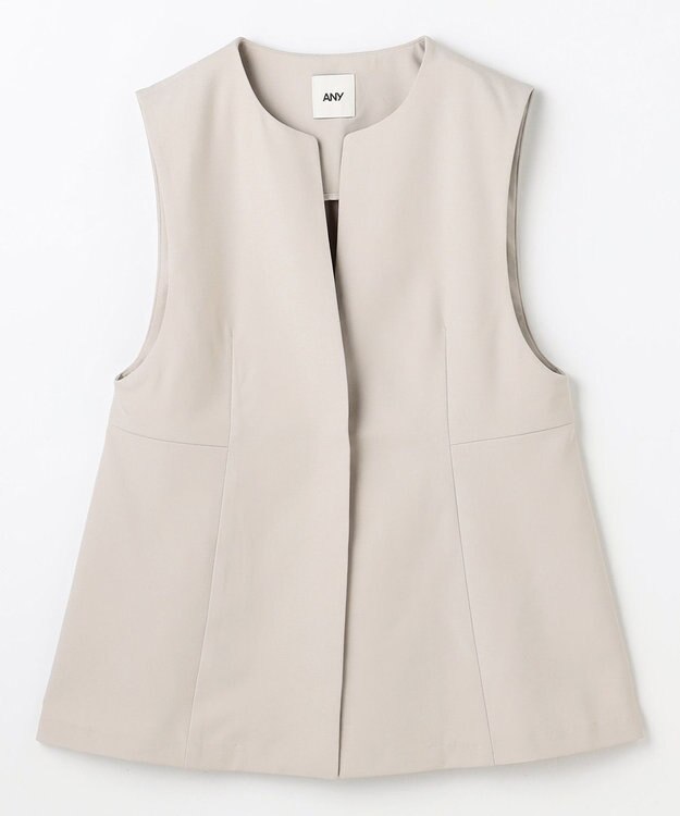 ANY L 【3SET】きちんと見え3点コーデセット（ブラウス＋ジレ＋パンツ） ベージュ