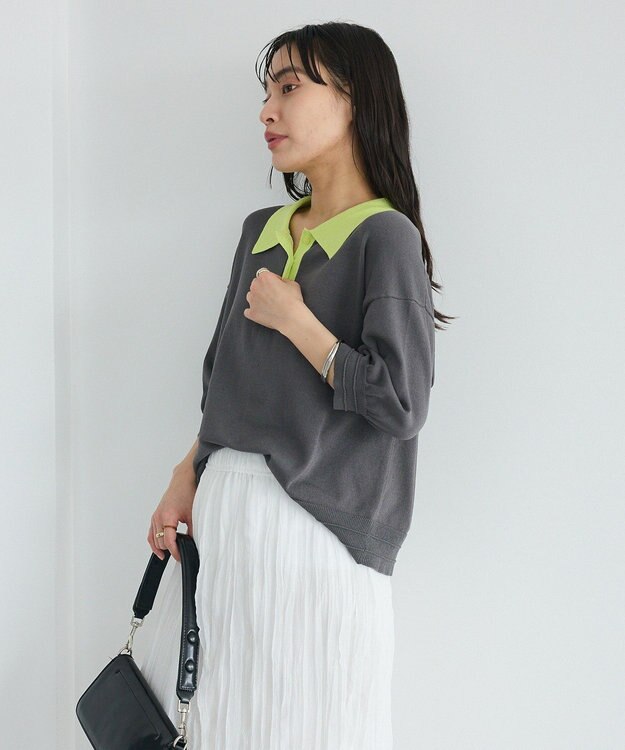 CRAFT STANDARD BOUTIQUE ポロニットプルオーバー Dark Gray