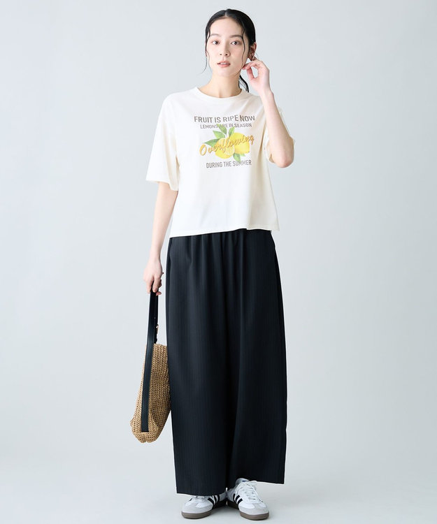 ANY L ANYファンクションロゴTシャツ オフレモン