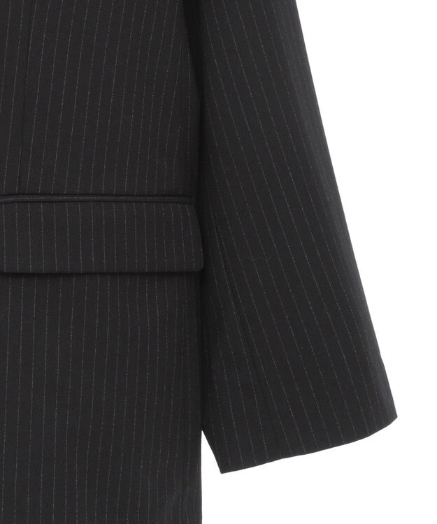 YECCA VECCA 2wayアシメデザインロングジャケット Stripe