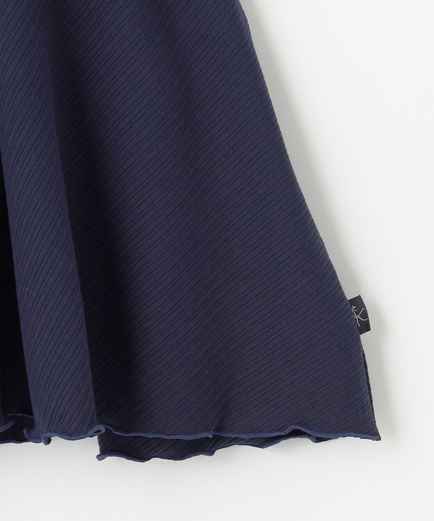 組曲 KIDS 【インパンツ付き】【150-160cm】フレアテレコ スカート ネイビー系