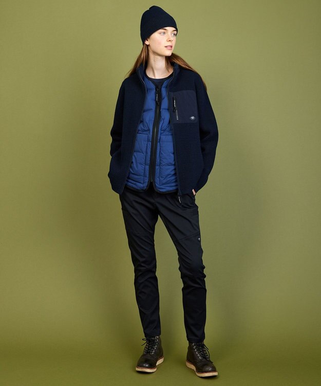 JOSEPH ABBOUD MOUNTAIN 【イージーケア/速乾性/ライナードッキング対応・軽量糸使用】 コンビジップ ブルゾン ネイビー系