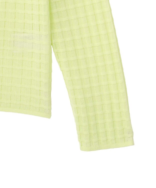 AMERICAN HOLIC シアーチェックカーディガン Lime Green