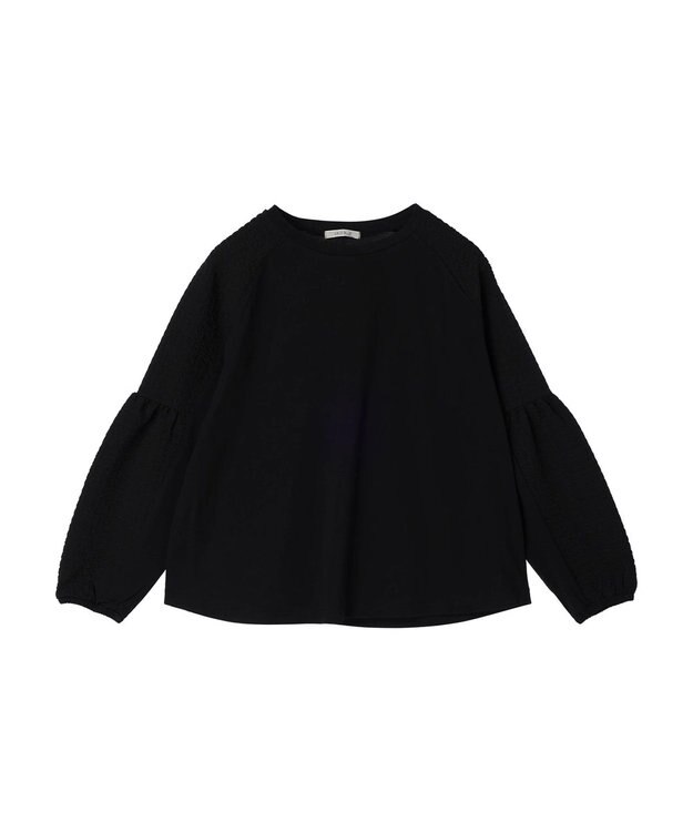 Green Parks 袖ポコポコドッキングカットプルオーバー Black