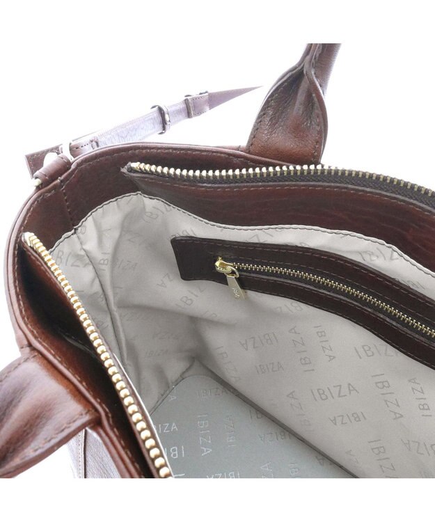 IBIZA カンビアール　牛革　2WAYバッグ 濃茶