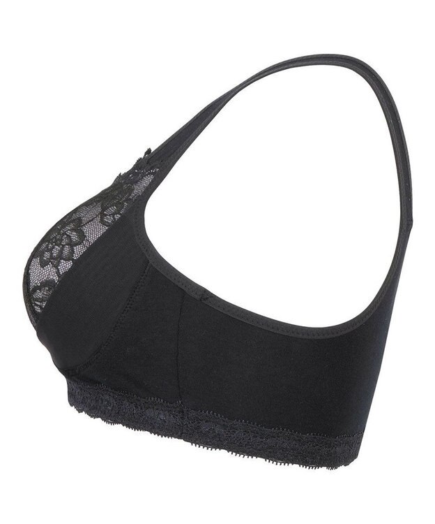 WACOAL 【ナイトアップブラ】 動画クリエイター nanakoななこさんコラボカラー登場 ナイトブラ 綿混(本体) 就寝時用 3Lまで対応 大きいサイズ ノンワイヤー レディース BRA166 /ワコール ブラック