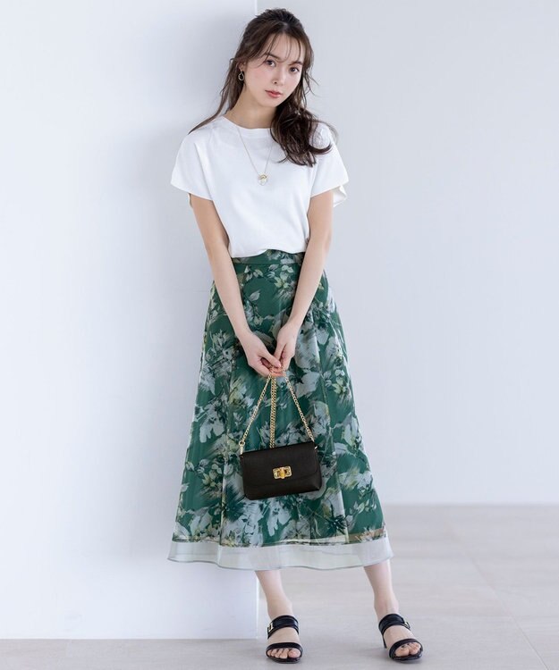 ANY SIS 【接触冷感・UVカット・洗える】ビューティクール フレンチ ニットＴ オフ