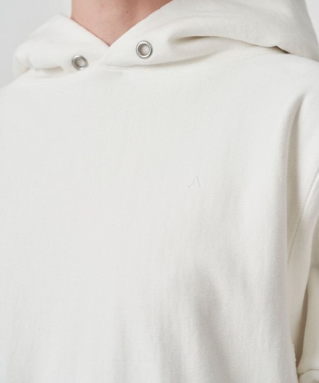 ATON GARMENT DYED URAKE | フーディ - UNISEX WHITE