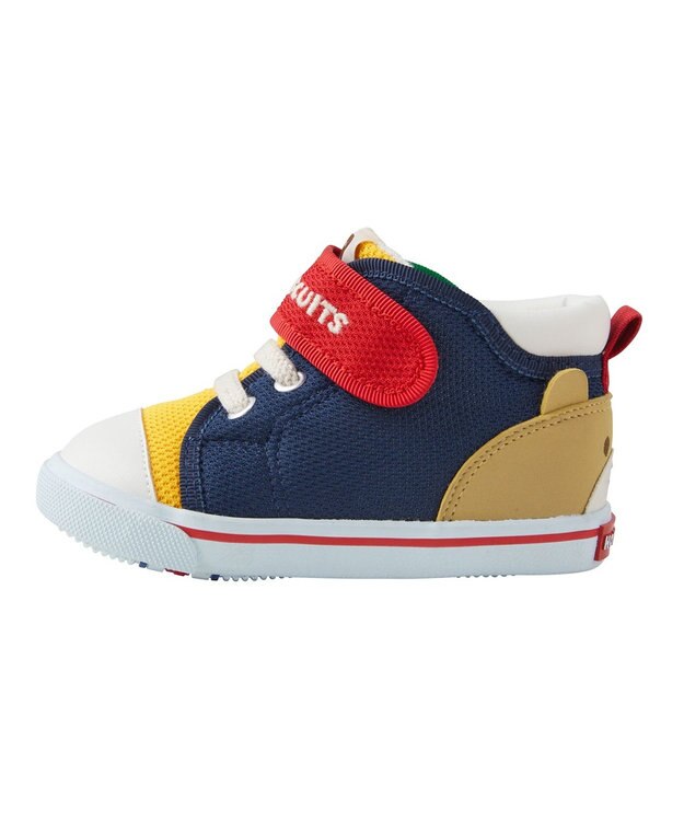 MIKI HOUSE HOT BISCUITS 【14-15cm】 顔ドン メッシュ素材 セカンド ベビーシューズ マルチカラー