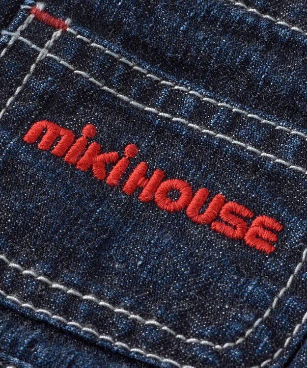 MIKI HOUSE HOT BISCUITS 【ミキハウス】【80-120cm】 ジャンパースカート インディゴブルー