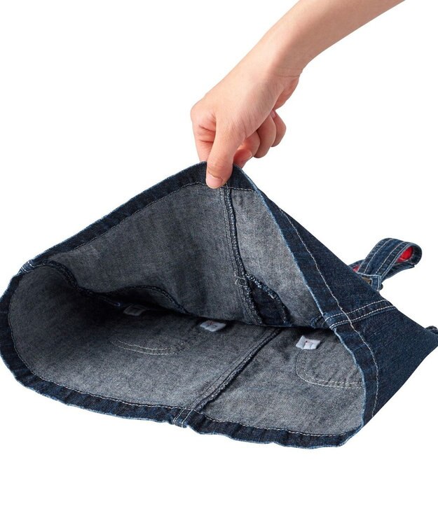 MIKI HOUSE HOT BISCUITS 【ミキハウス】【80-120cm】 ジャンパースカート インディゴブルー