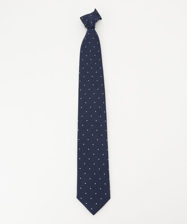 KASHIYAMA KASHIYAMAオリジナル【JAPAN MADE】ドットネクタイ ネイビー